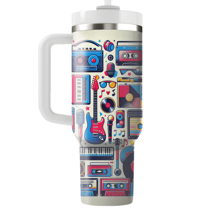 Retro Music Mashup  Personalized Tumblers