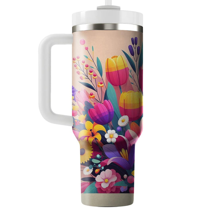 Whimsical Floral Paradise  Tumblers With Lids