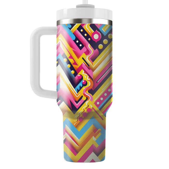 Zigzag Color Burst  Tumbler Cups