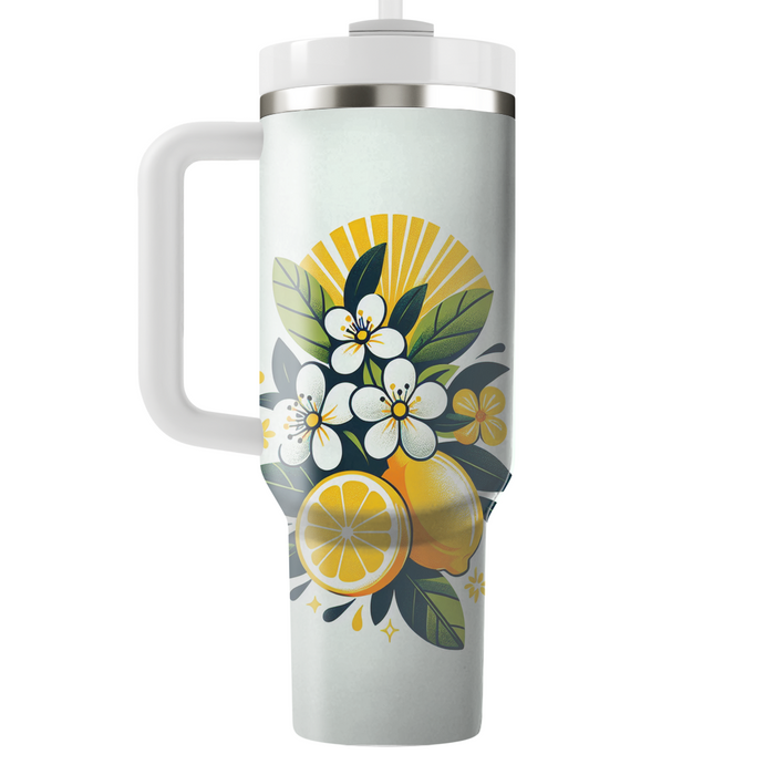 Sunshine Citrus Blossom  Tumblers With Lids