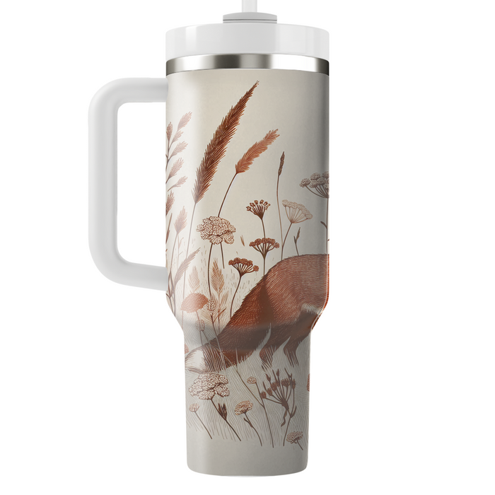 Vintage Fox In Meadow  Decorative Tumblers