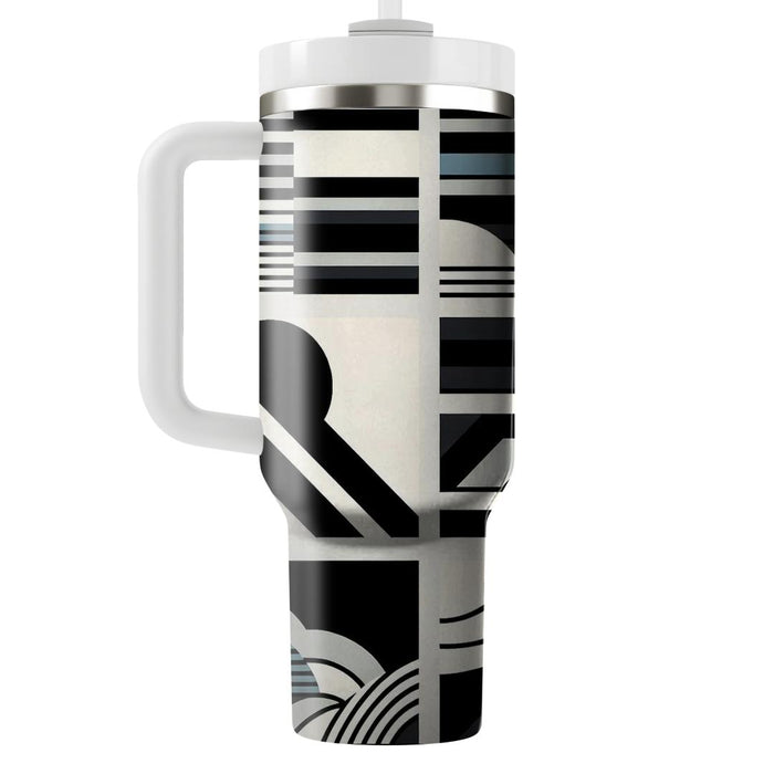 Abstract Striped Elegance  Tumblers With Lids