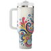 Whimsical Floral Whirlwind  Travel Tumblers