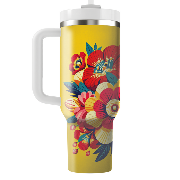 Bold Blooming Oasis  Travel Tumblers