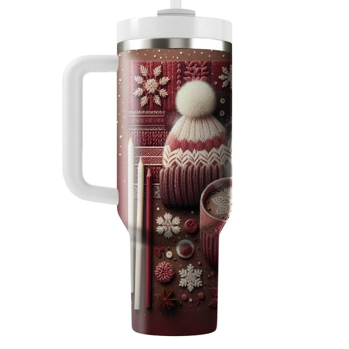 Winter Comforting Knit  Personalized Tumblers