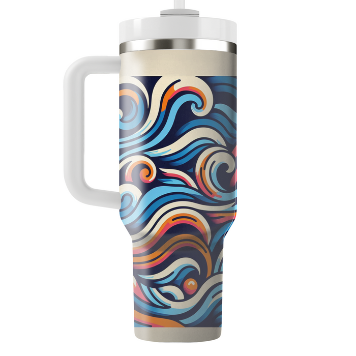 Abstract Wave Pattern  Decorative Tumblers