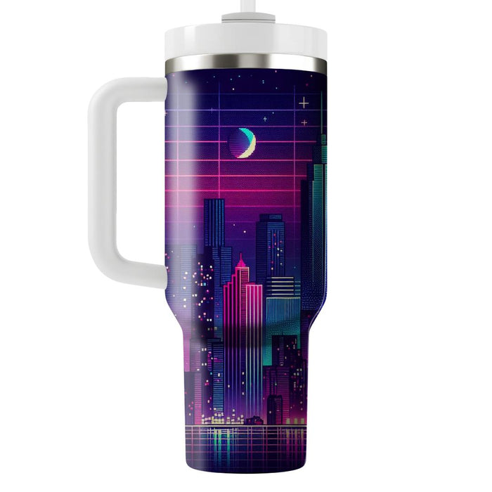 Synth Cityscape  Tumbler Cups