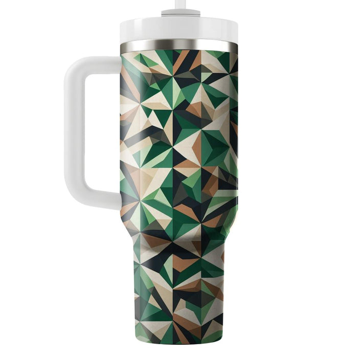 Geometric Triad Pattern  Personalized Tumblers