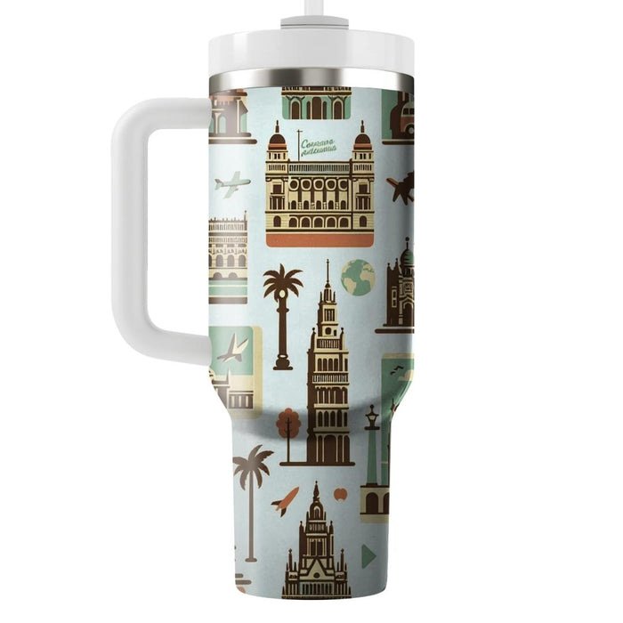 Vintage Travel Postcards  Insulated Tumblers