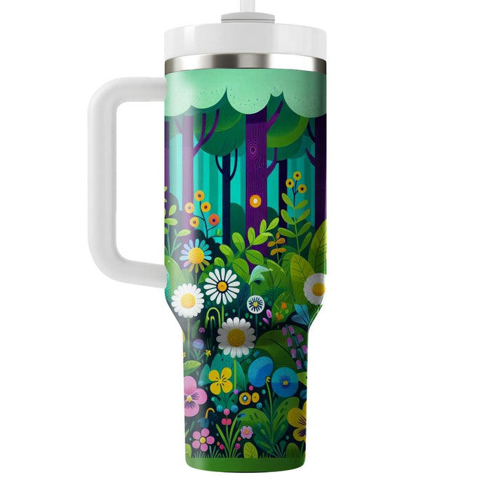 Whimsical Floral Forest  Insulated Tumblers