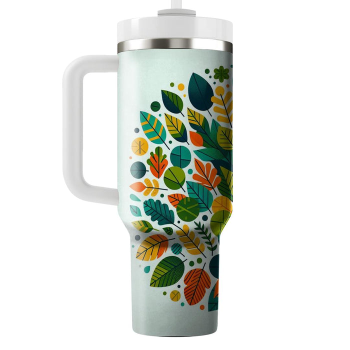 Retro Funky Foliage  Travel Tumblers