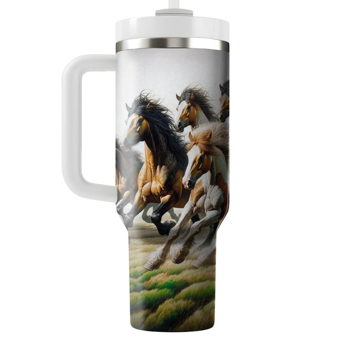 Wild Stallion Run  Custom Tumblers