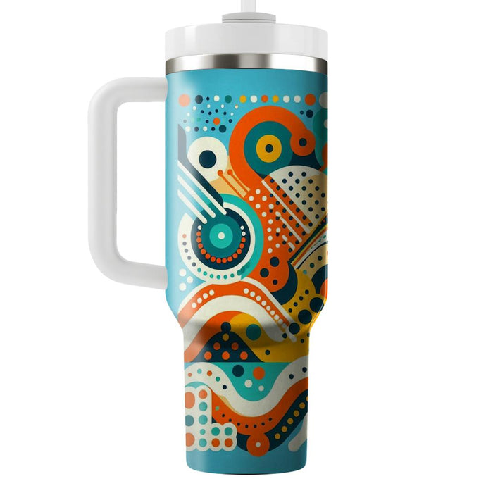 Funky Dot And Line Pattern  Personalized Tumblers