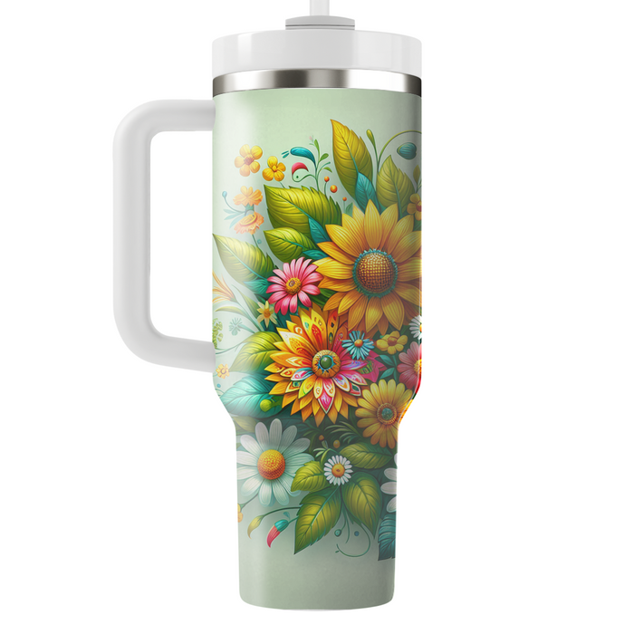 Sunny Floral Celebration  Insulated Tumblers