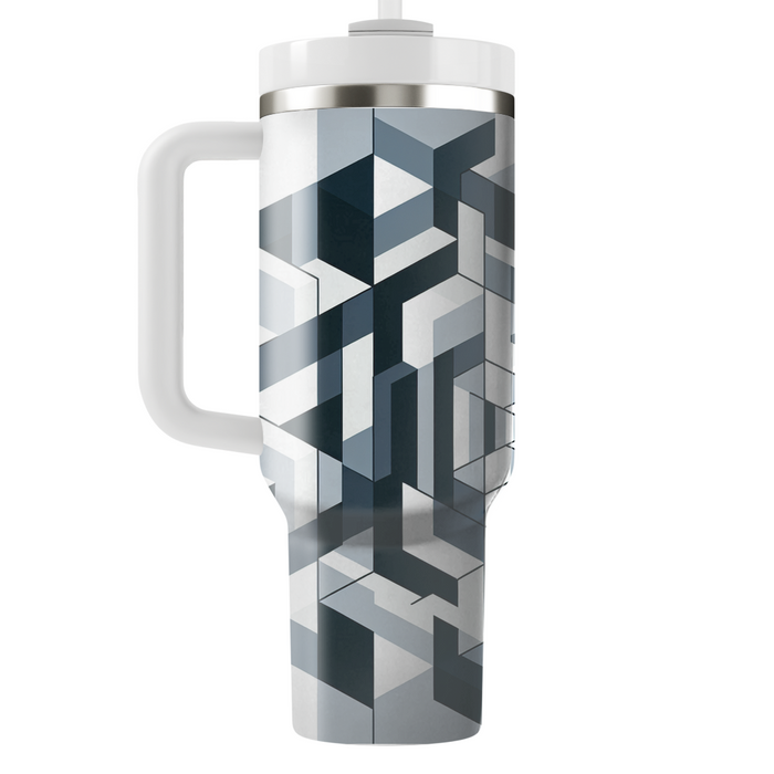 Abstract Grid Illusion Custom Tumblers