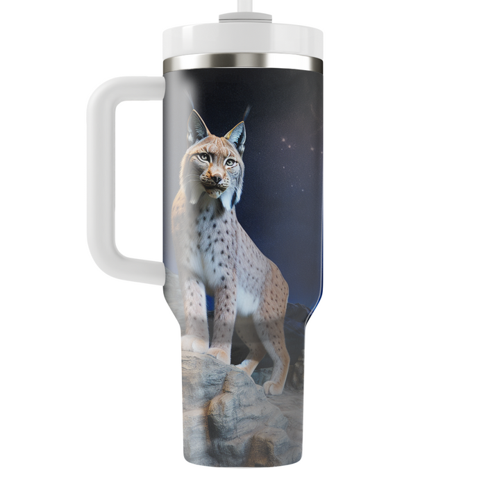 Starlit Lynx Night  Decorative Tumblers