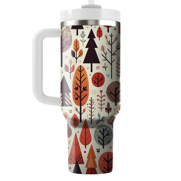 Autumn Woodland Pattern  Insulated Tumblers