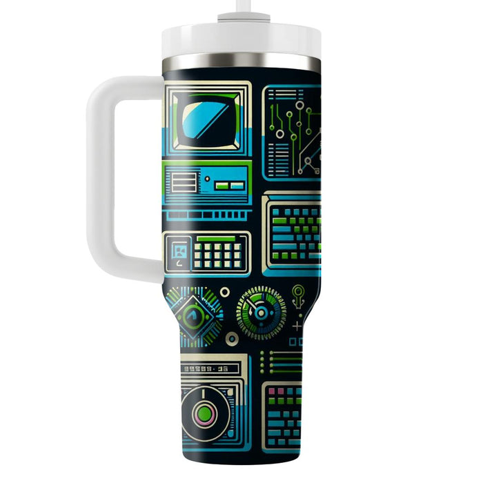 Techno Retro  Personalized Tumblers