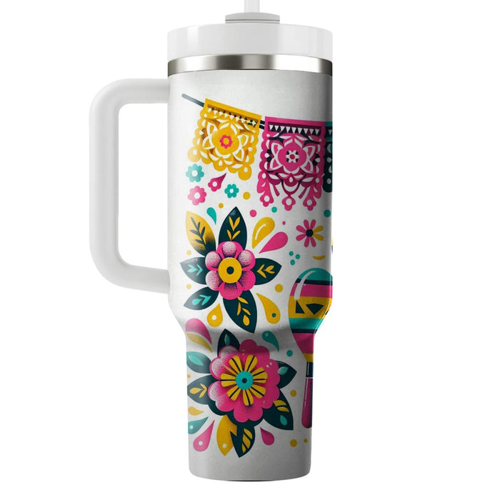 Funky Fiesta - A Colorful Cultural  Decorative Tumblers