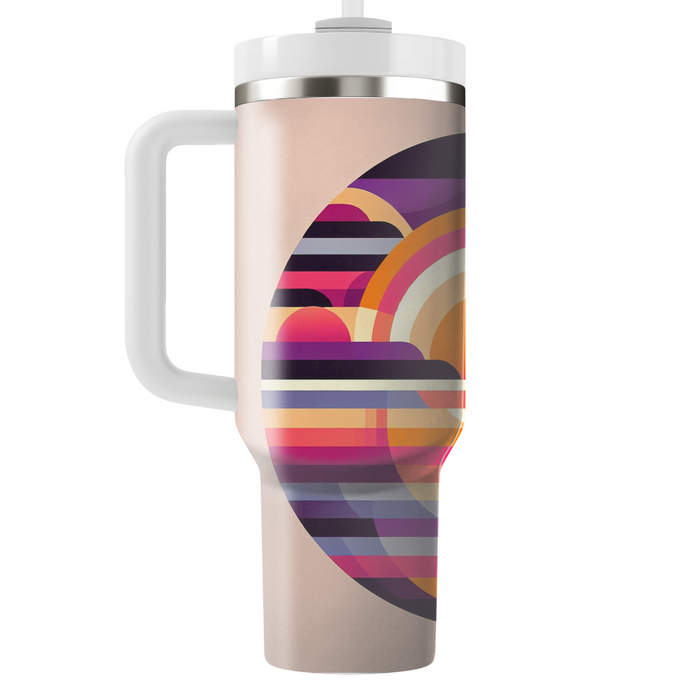 Geometric Sunset Dreams Personalized Tumblers