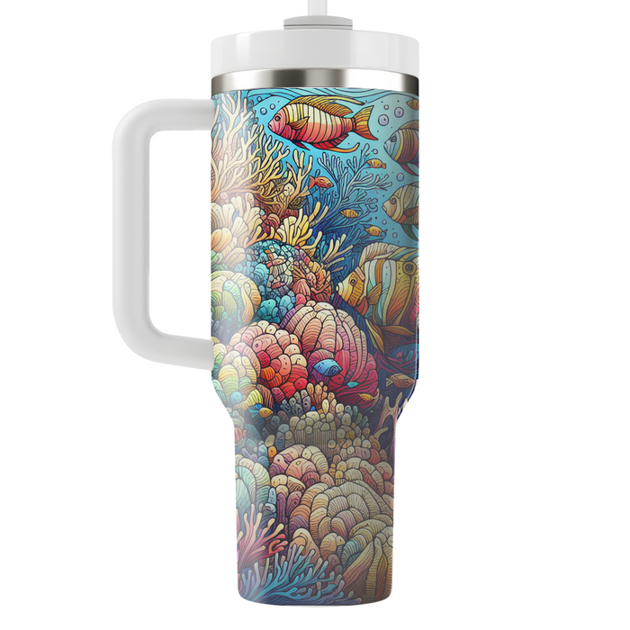 Rainbow Coral Reef Fish Custom Tumblers