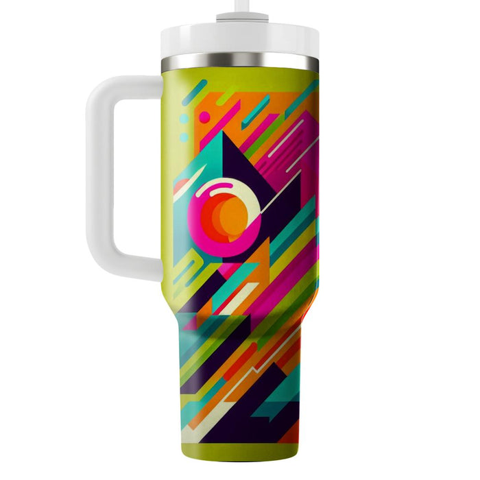 Geometric Vibrance  Personalized Tumblers