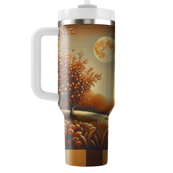 Autumn Moonlit Orchard  Decorative Tumblers