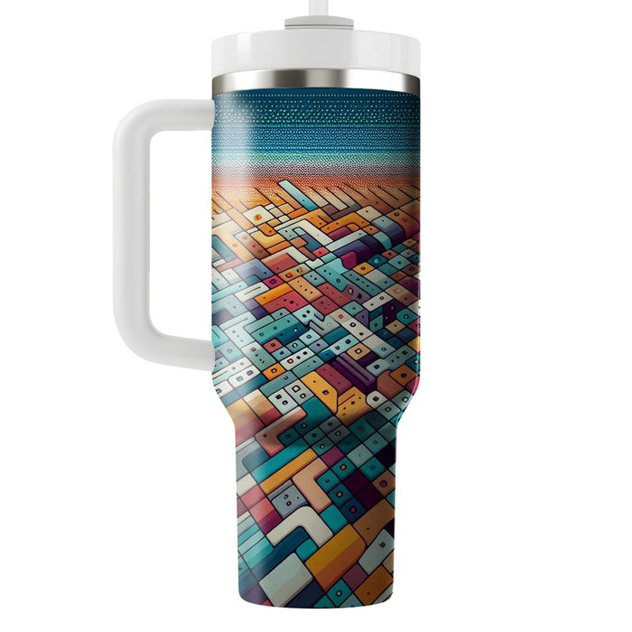 Geometric Mosaic Dreams  Travel Tumblers