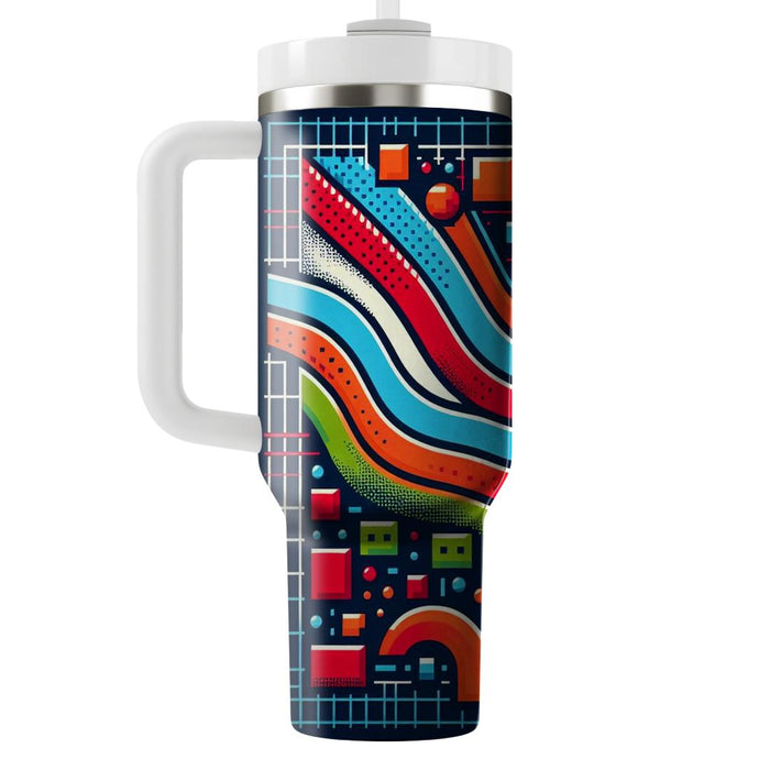 Retro Pixel Pop  Unique Tumblers