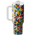 Vibrant Mosaic Pattern  Personalized Tumblers