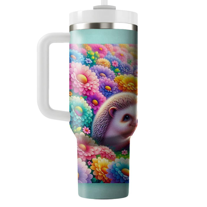 Friendly Hedgehog Garden  Custom Tumblers