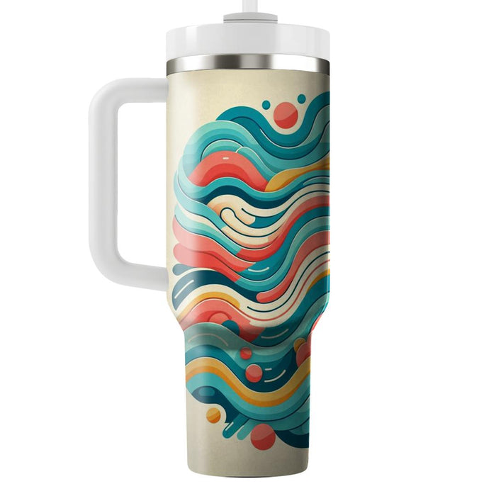 Dynamic Waves And Curves  Travel Tumblers