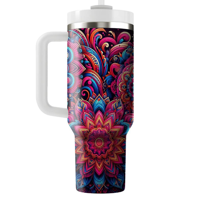 Vibrant Festival Patterns  Personalized Tumblers