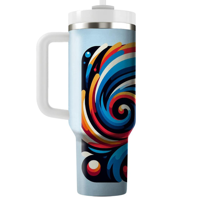 Bold Artistic Brush Swirls  Decorative Tumblers