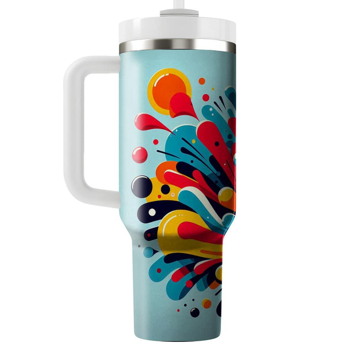 Abstract Artistic Splash  Tumblers With Lids