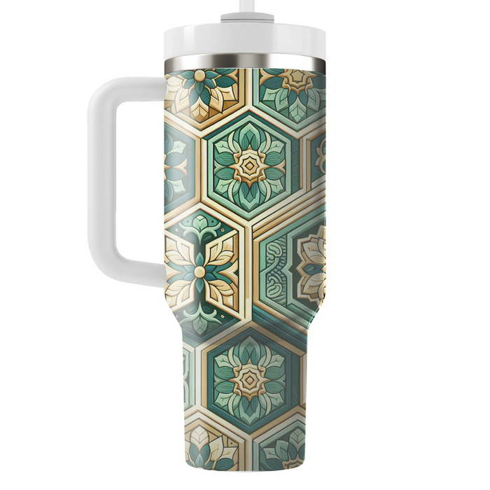 Ornamental Hexagons Decorative Tumblers