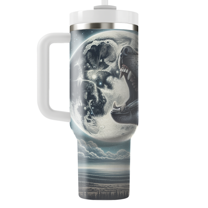 Mysterious Wolf Howl  Tumbler Cups