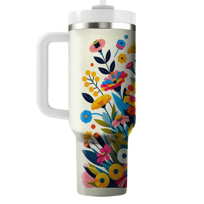 Vibrant Garden Fiesta  Decorative Tumblers