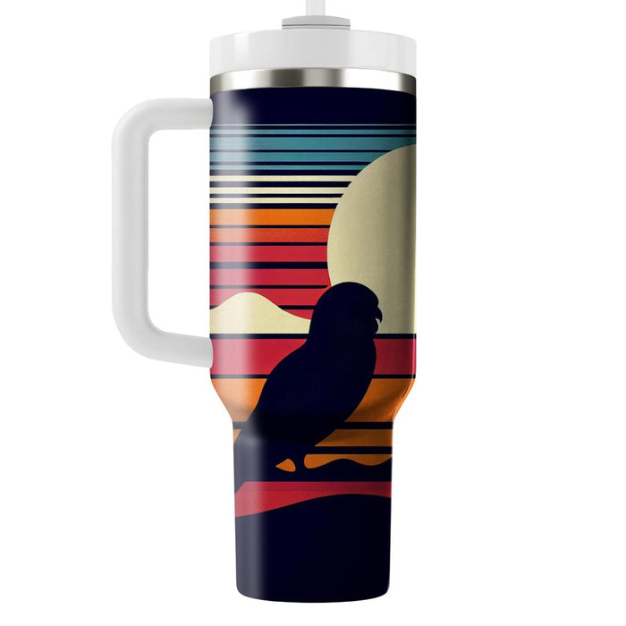 Retro Owl Horizon  Unique Tumblers