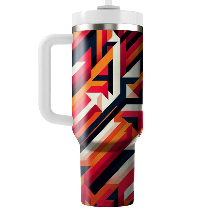 Geometric Arrowhead Pattern  Personalized Tumblers