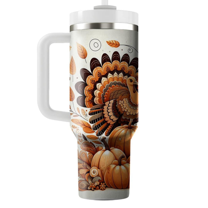 Whimsical Harvest - Thanksgiving Fantasy  Tumblers For Gifts