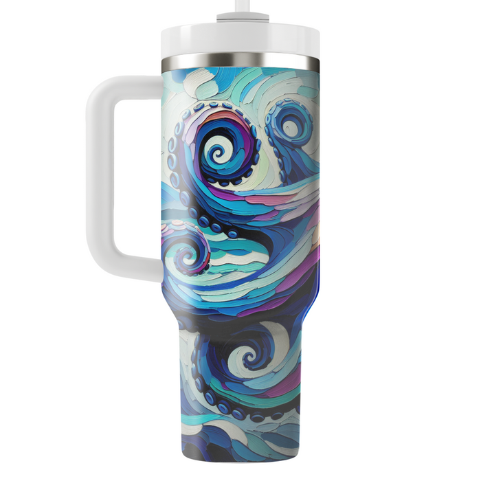 Artistic Octopus Odyssey  Tumbler Cups