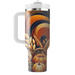 Abstract Harvest Gathering Tumblers With Lids