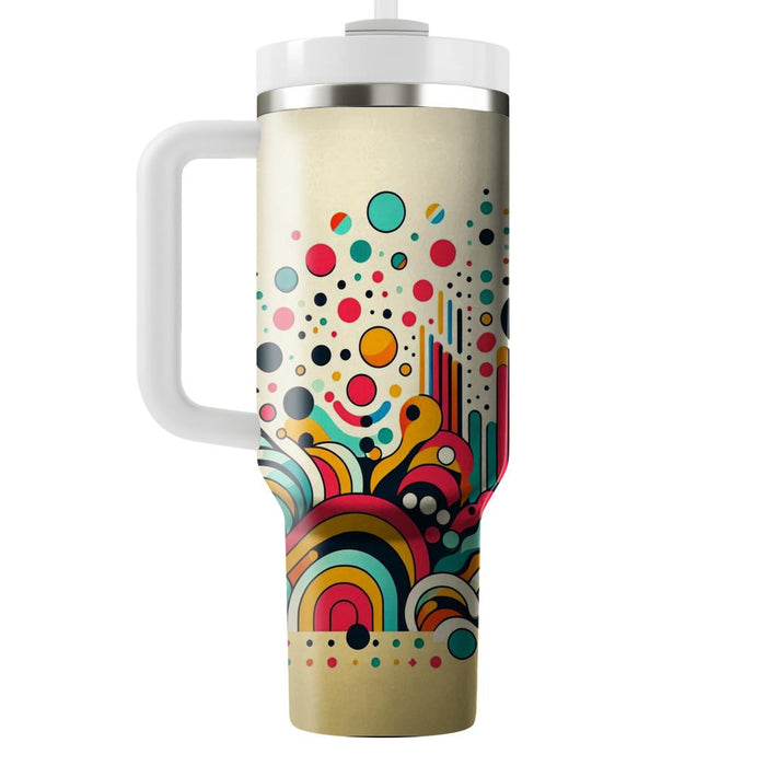 Funky Dots And Stripes  Personalized Tumblers