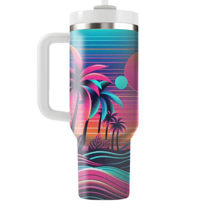 Tropical Neon  Tumblers With Lids