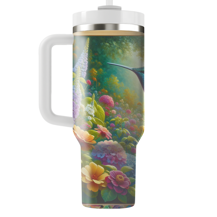 Vibrant Hummingbird Harmony  Personalized Tumblers