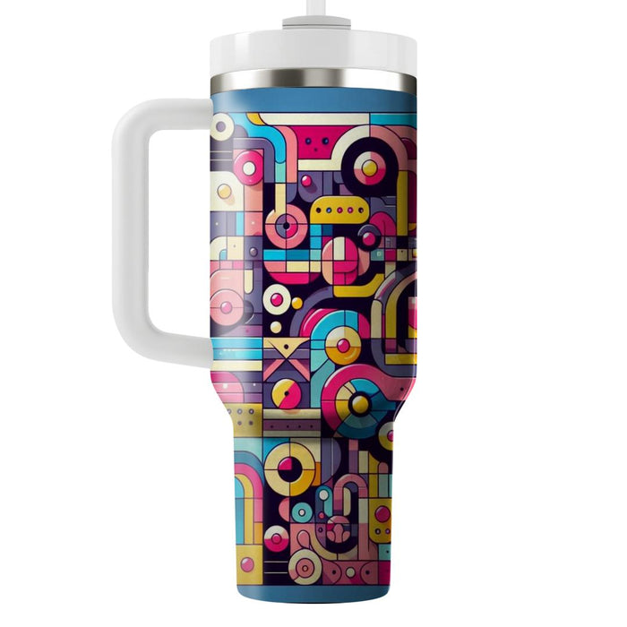 Funky Retro Mosaic  Travel Tumblers