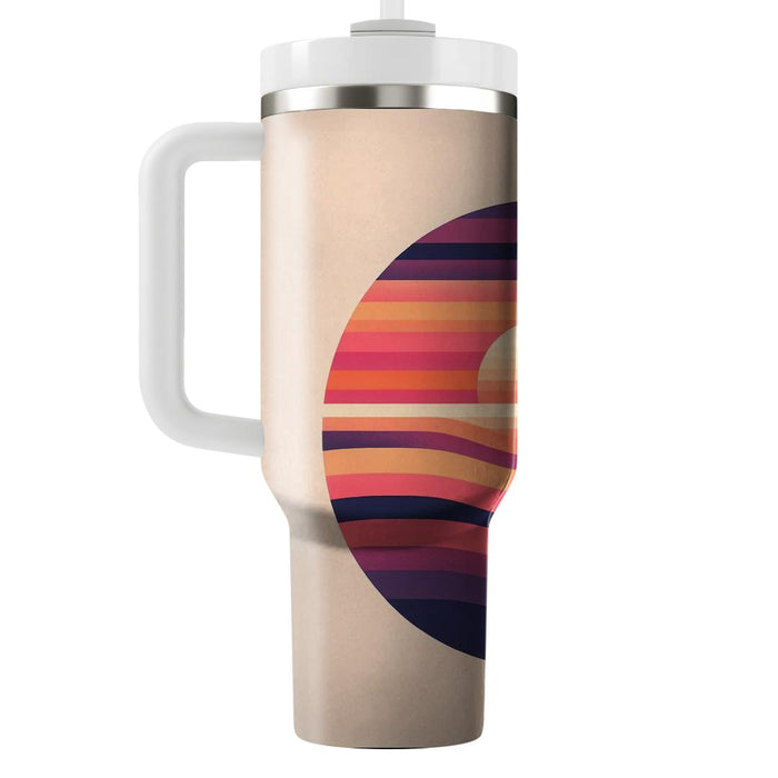 Vintage Sunset Stripes  Tumbler Cups