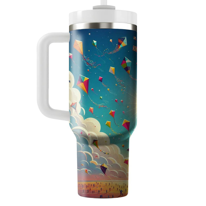 Whimsical Kite Flying  Personalized Tumblers