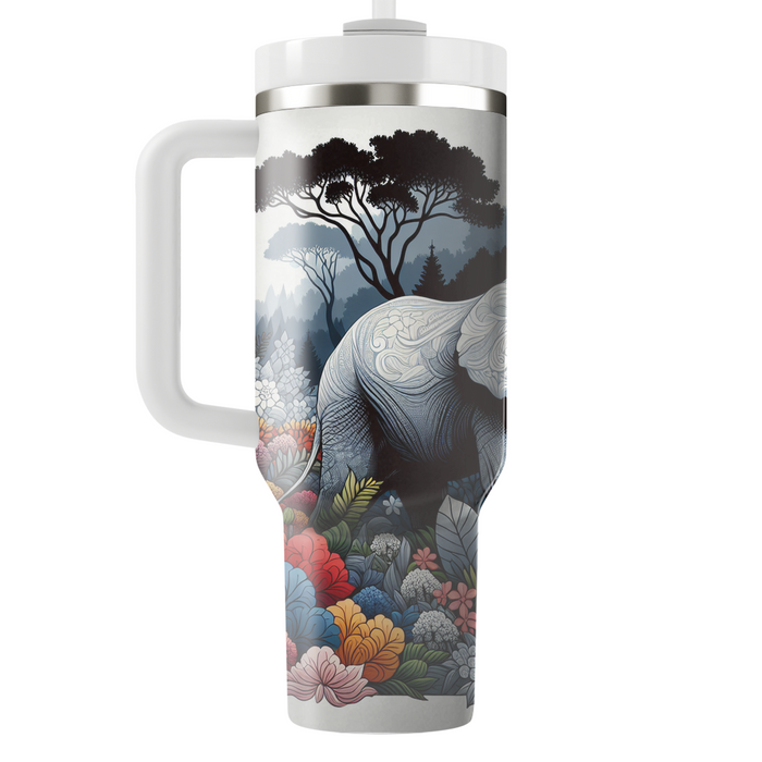 Wild Elephant Trek  Personalized Tumblers